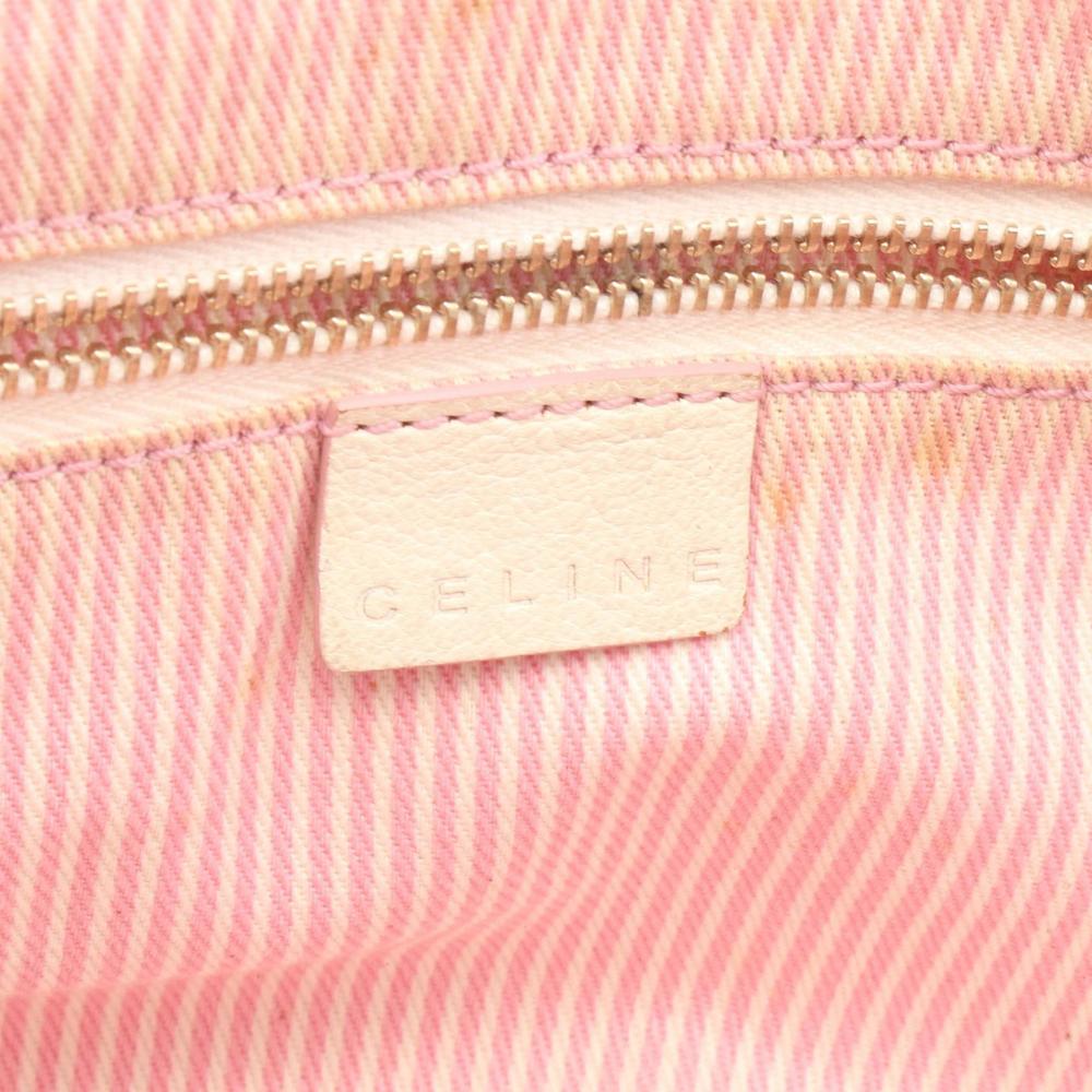 Celine Leather Macadam Lily Ivory Handbag White Pink - Picture 4 of 8